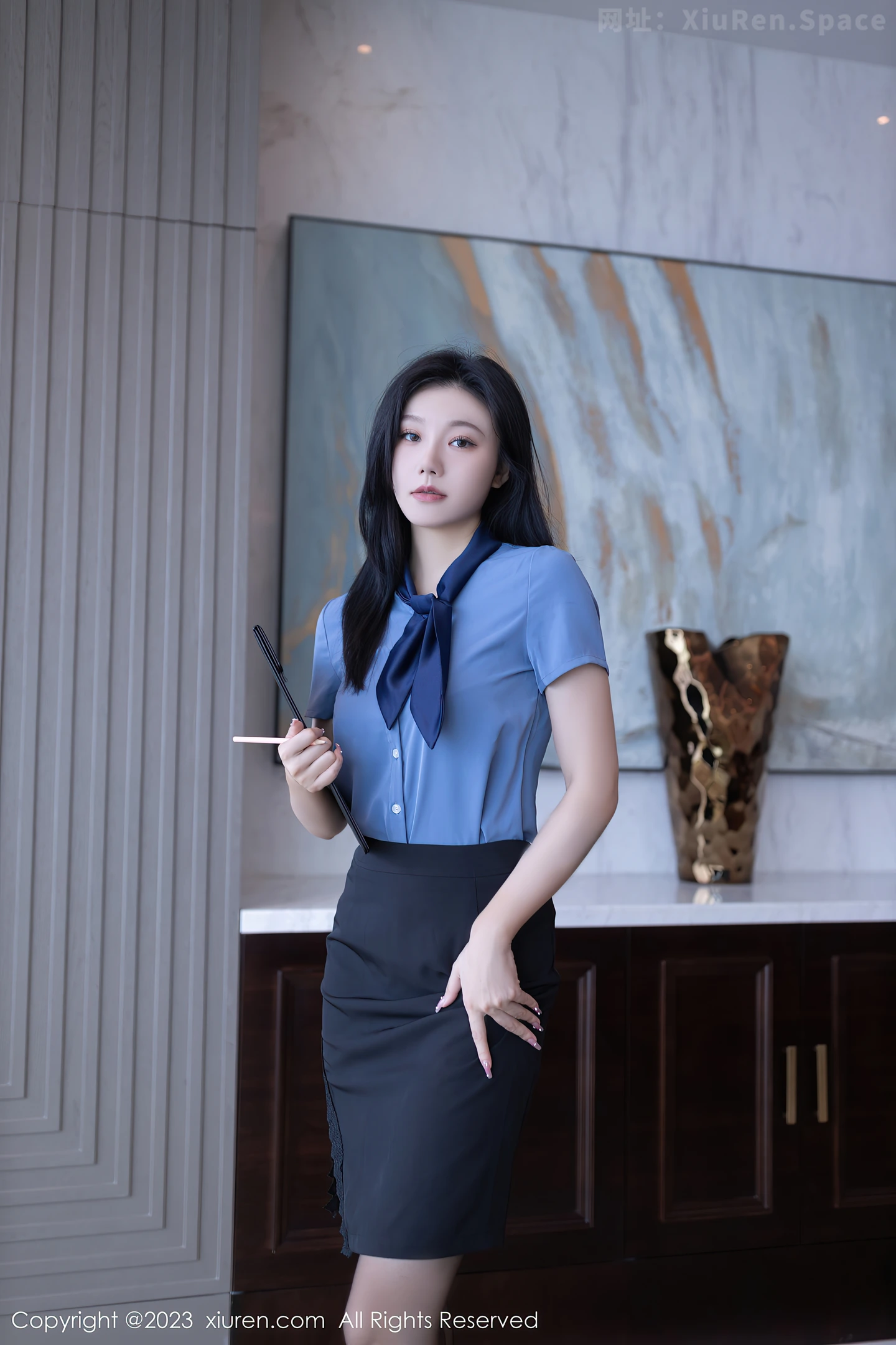 图片[4]-[XiuRen秀人网]VOL.7409 模特安然anran职员OL装扮性感玫红色内衣配开档黑丝诱惑写真79P-秀人网官方网站